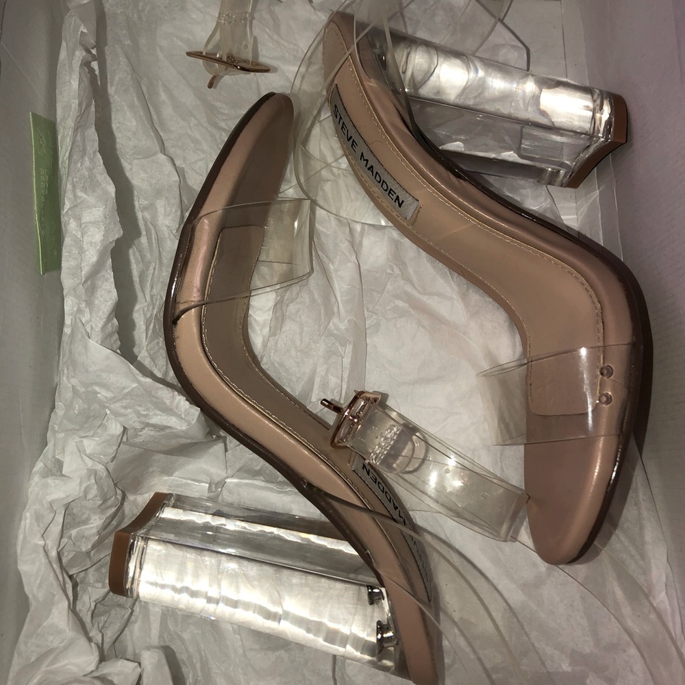 *BRAND NEW* Steve Madden Clear heels